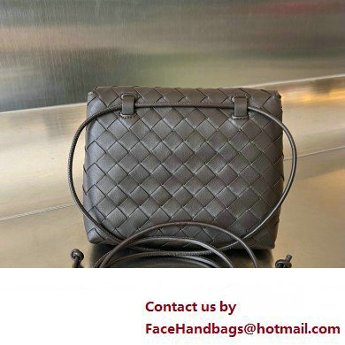 Bottega Veneta Mini Intrecciato leather Cross-Body Bag with adjustable sliding strap Coffee