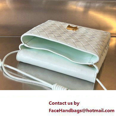 Bottega Veneta Mini Intrecciato leather Cross-Body Bag with adjustable sliding strap Pale Green