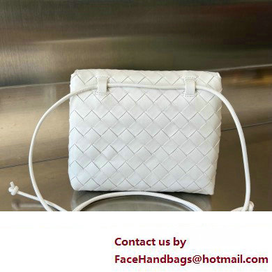 Bottega Veneta Mini Intrecciato leather Cross-Body Bag with adjustable sliding strap White