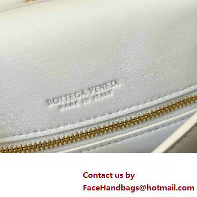 Bottega Veneta Mini Intrecciato leather Cross-Body Bag with adjustable sliding strap White