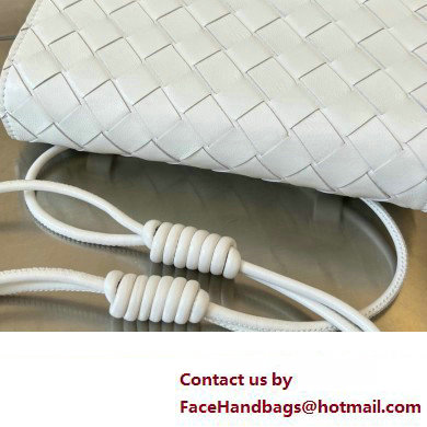 Bottega Veneta Mini Intrecciato leather Cross-Body Bag with adjustable sliding strap White