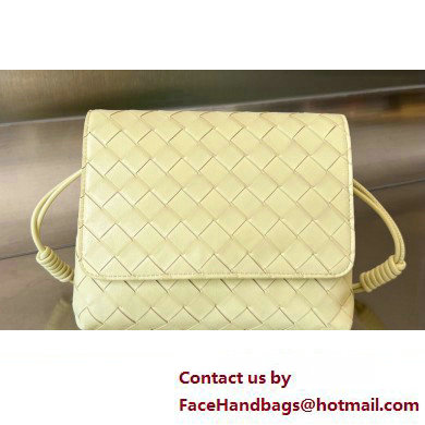 Bottega Veneta Mini Intrecciato leather Cross-Body Bag with adjustable sliding strap Yellow