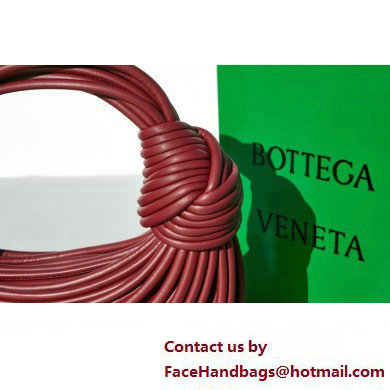 Bottega Veneta Mini Jodie tubular leather top handle Bag Dark Red