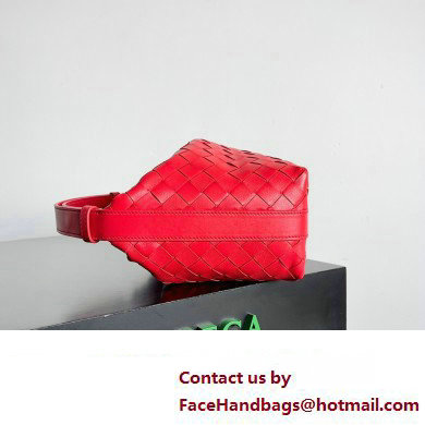 Bottega Veneta Mini Wallace Intrecciato leather Bag Red