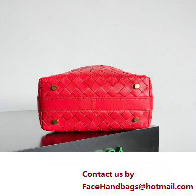 Bottega Veneta Mini Wallace Intrecciato leather Bag Red