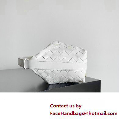 Bottega Veneta Mini Wallace Intrecciato leather Bag White