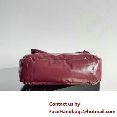 Bottega Veneta Pad Crossbody Bag Burgundy