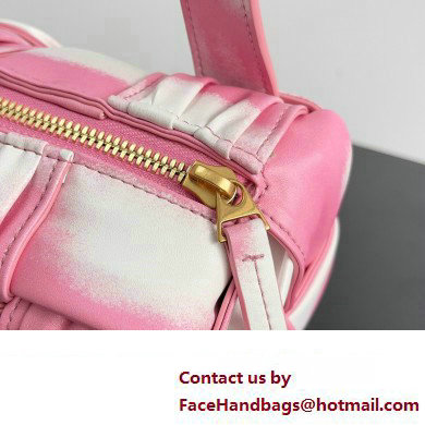 Bottega Veneta Small Brick Cassette in Foulard Intreccio Leather shoulder bag tie-dye Pink