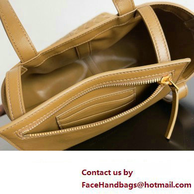 Bottega Veneta Small Flip Flap Intrecciato leather tote Bag Brown