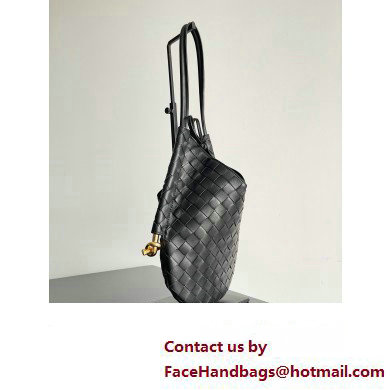 Bottega Veneta Small Solstice Intrecciato leather Shoulder Bag Black