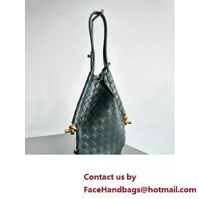 Bottega Veneta Small Solstice Intrecciato leather Shoulder Bag Dark Green