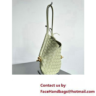 Bottega Veneta Small Solstice Intrecciato leather Shoulder Bag Light Green