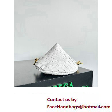 Bottega Veneta Small Solstice Intrecciato leather Shoulder Bag White