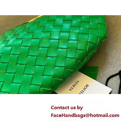 Bottega Veneta Small intrecciato leather Sardine bag with metallic top handle 716082 Bamboo Green