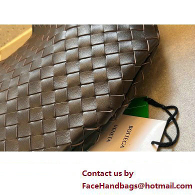 Bottega Veneta Small intrecciato leather Sardine bag with metallic top handle 716082 Coffee