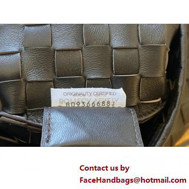 Bottega Veneta Small intrecciato leather Sardine bag with metallic top handle 716082 Coffee