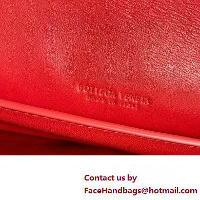 Bottega Veneta Trio Pouch On Strap Mini intrecciato leather shoulder Bag Red