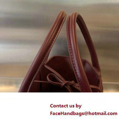 Bottega Veneta foulard Intreccio leather Small Arco Tote bag Burgundy