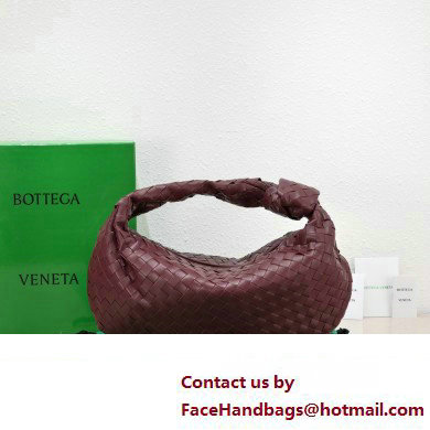 Bottega Veneta intrecciato leather small jodie shoulder bag burgundy