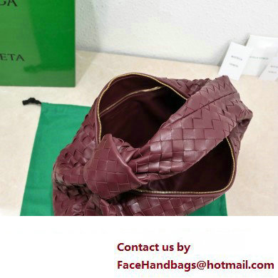 Bottega Veneta intrecciato leather small jodie shoulder bag burgundy