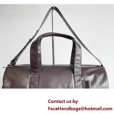 Bottega Veneta leather Gym Duffle Bag with detachable strap Coffee