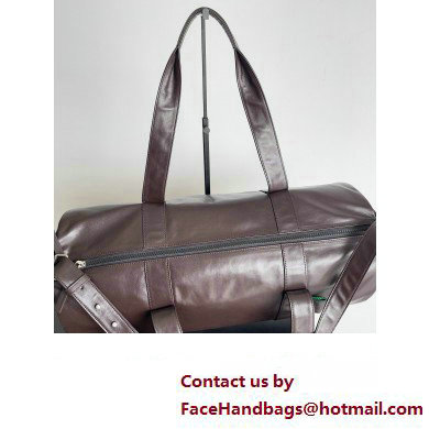 Bottega Veneta leather Gym Duffle Bag with detachable strap Coffee