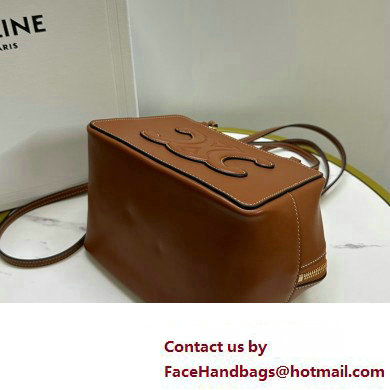 CELINE CALFSKIN FOLDED TRIOMPHE TOTE TAN 2023