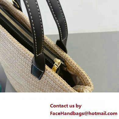 CELINE raffia TRIOMPHE tote bag black 2023