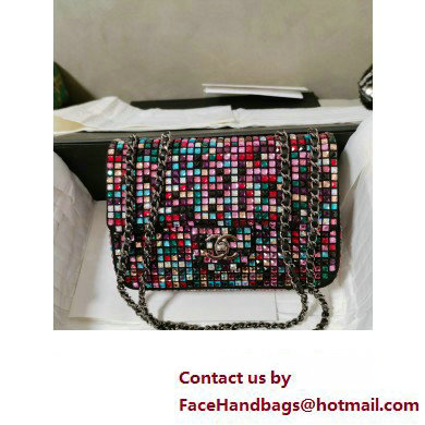 CHANEL MULTICOLOR CRYSTALS MINI FLAP BAG AS4142 2023