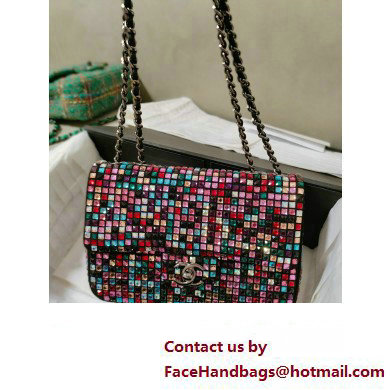 CHANEL MULTICOLOR CRYSTALS MINI FLAP BAG AS4142 2023