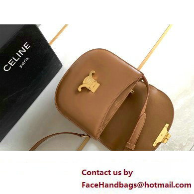 Celine BESACE CLEA BAG in Shiny calfskin 110413 Brown