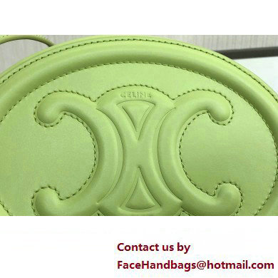 Celine CROSSBODY OVAL PURSE cuir triomphe in SMOOTH CALFSKIN 101703 Light Green