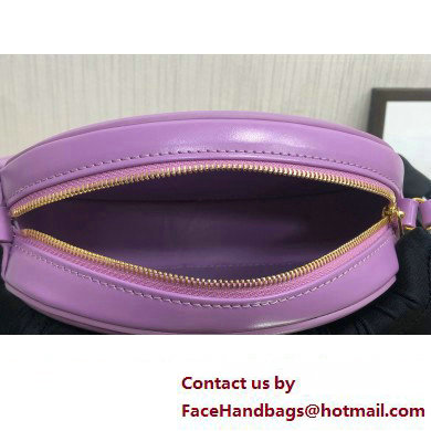 Celine CROSSBODY OVAL PURSE cuir triomphe in SMOOTH CALFSKIN 101703 Purple