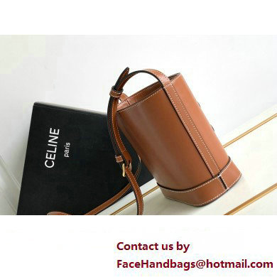 Celine MINI BUCKET CUIR TRIOMPHE Bag in SMOOTH CALFSKIN 10L433 Brown