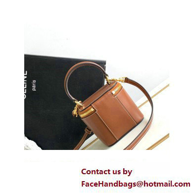 Celine MINI VANITY CASE CUIR TRIOMPHE Bag in SMOOTH CALFSKIN 10J763 Brown