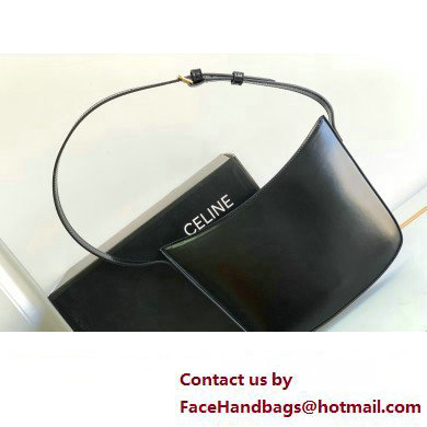 Celine Medium Celine Croque Bag in SHINY CALFSKIN 112273 Black