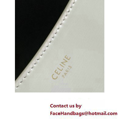 Celine Medium Celine Croque Bag in SHINY CALFSKIN 112273 White