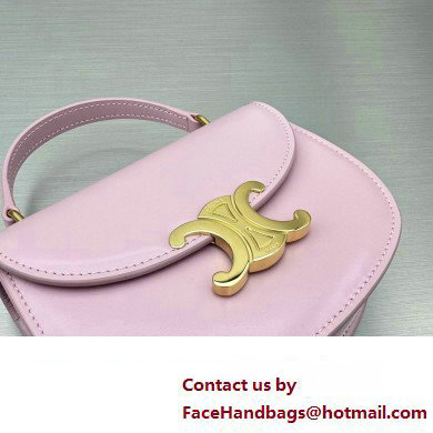 Celine Mini besace triomphe Bag in SHINY CALFSKIN Pink