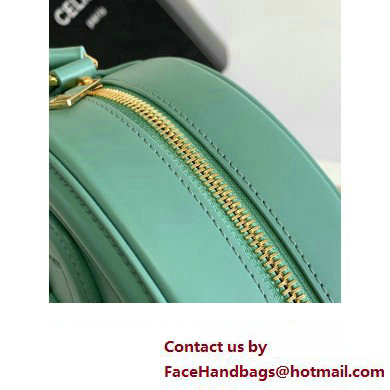 Celine OVAL BAG CUIR TRIOMPHE in SMOOTH CALFSKIN 198603 Cyan