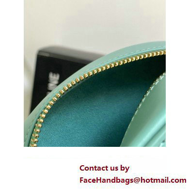 Celine OVAL BAG CUIR TRIOMPHE in SMOOTH CALFSKIN 198603 Cyan