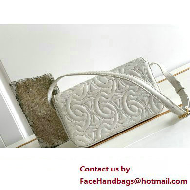 Celine SHOULDER BAG triomphe in QUILTED TRIOMPHE LAMBSKIN 194143 White