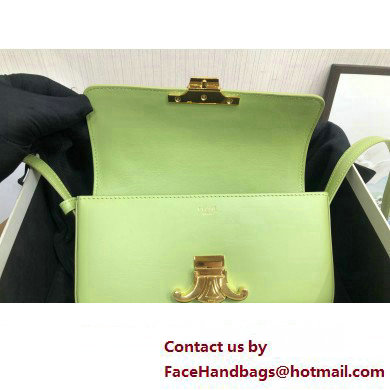 Celine SHOULDER BAG triomphe in Shiny calfskin 194143 Light Green