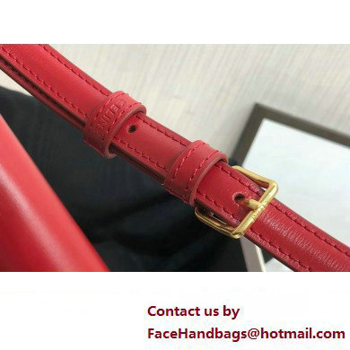 Celine SHOULDER BAG triomphe in Shiny calfskin 194143 Red