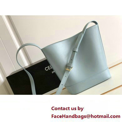 Celine SMALL BUCKET CUIR TRIOMPHE Bag in SMOOTH CALFSKIN 198243 California Blue