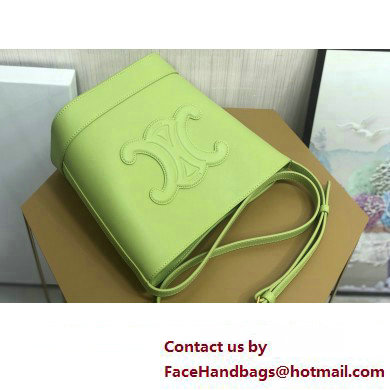 Celine SMALL BUCKET CUIR TRIOMPHE Bag in SMOOTH CALFSKIN 198243 Green