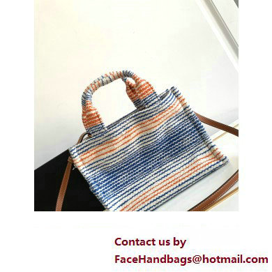 Celine Small Cabas Thais Bag In Striped Textile With Celine 199162 Multicolor 2023