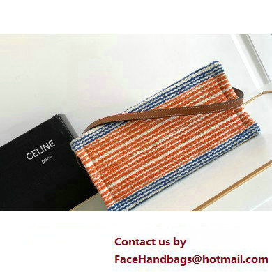 Celine Small Cabas Thais Bag In Striped Textile With Celine 199162 Multicolor 2023