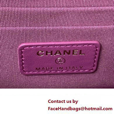 Chanel Clutch with Chain Bag in Lambskin and Imitation Pearls AP3512 Purple 2023