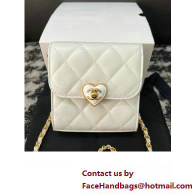 Chanel Clutch with Chain in Lambskin AP3291 white 2023