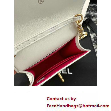 Chanel Clutch with Chain in Lambskin AP3291 white 2023